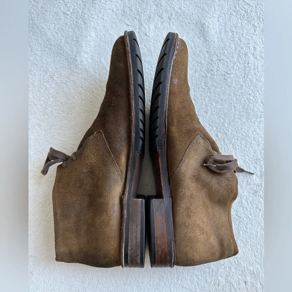 John Varvatos Chukka‎ Men’s Boots in Brown Suede Leather 11M lace Up Shoes
